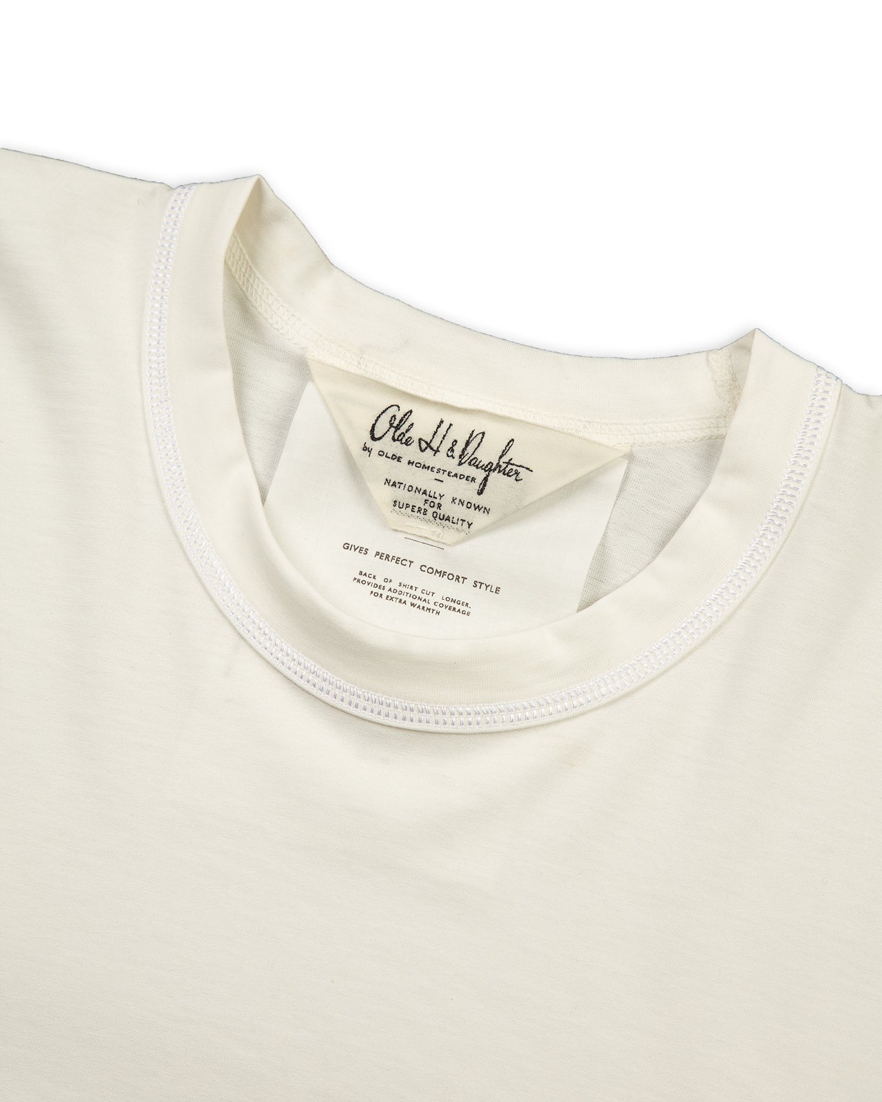 Olde Homesteader & Daughter Suvin Plain Stitch Crewneck L/S - Off White - Standard & Strange