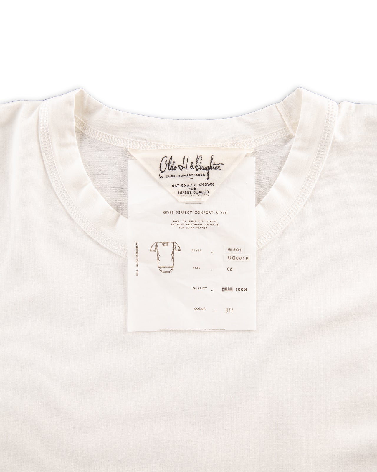 Olde Homesteader & Daughter Suvin Plain Stitch Crewneck S/S - Off White - Standard & Strange