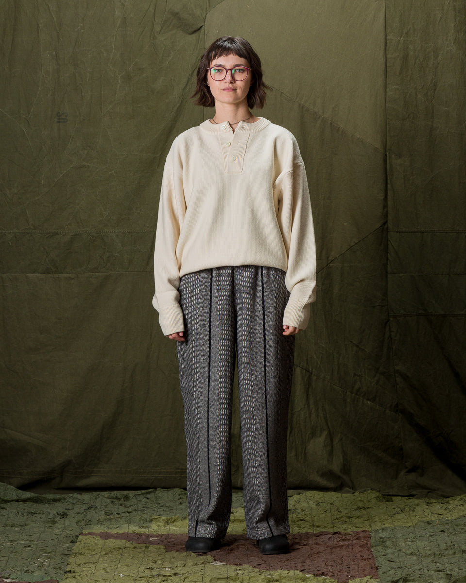 Olde Homesteader & Daughter Wool Henley Neck L/S - Ecru 10 - Standard & Strange