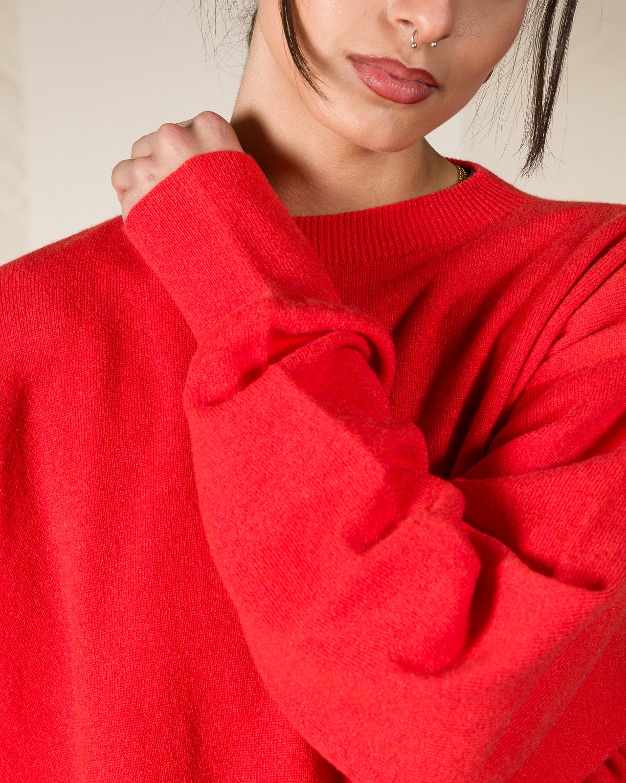 Olde H & Daughter Cashmere Crew Pullover - Poppy 10 - Standard & Strange