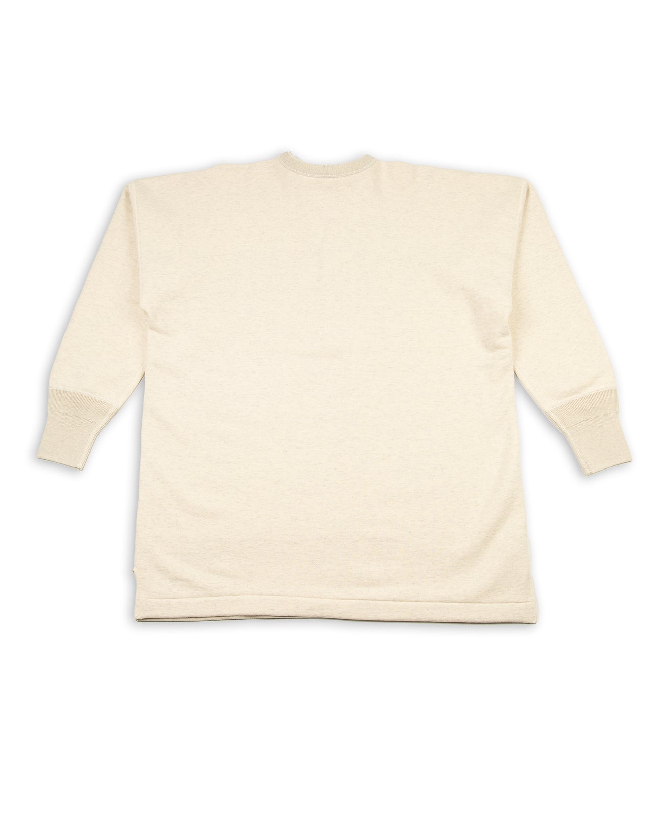 Olde Homesteader Cotton Fleece Henley Neck L/S - Ecru Heather - Standard & Strange