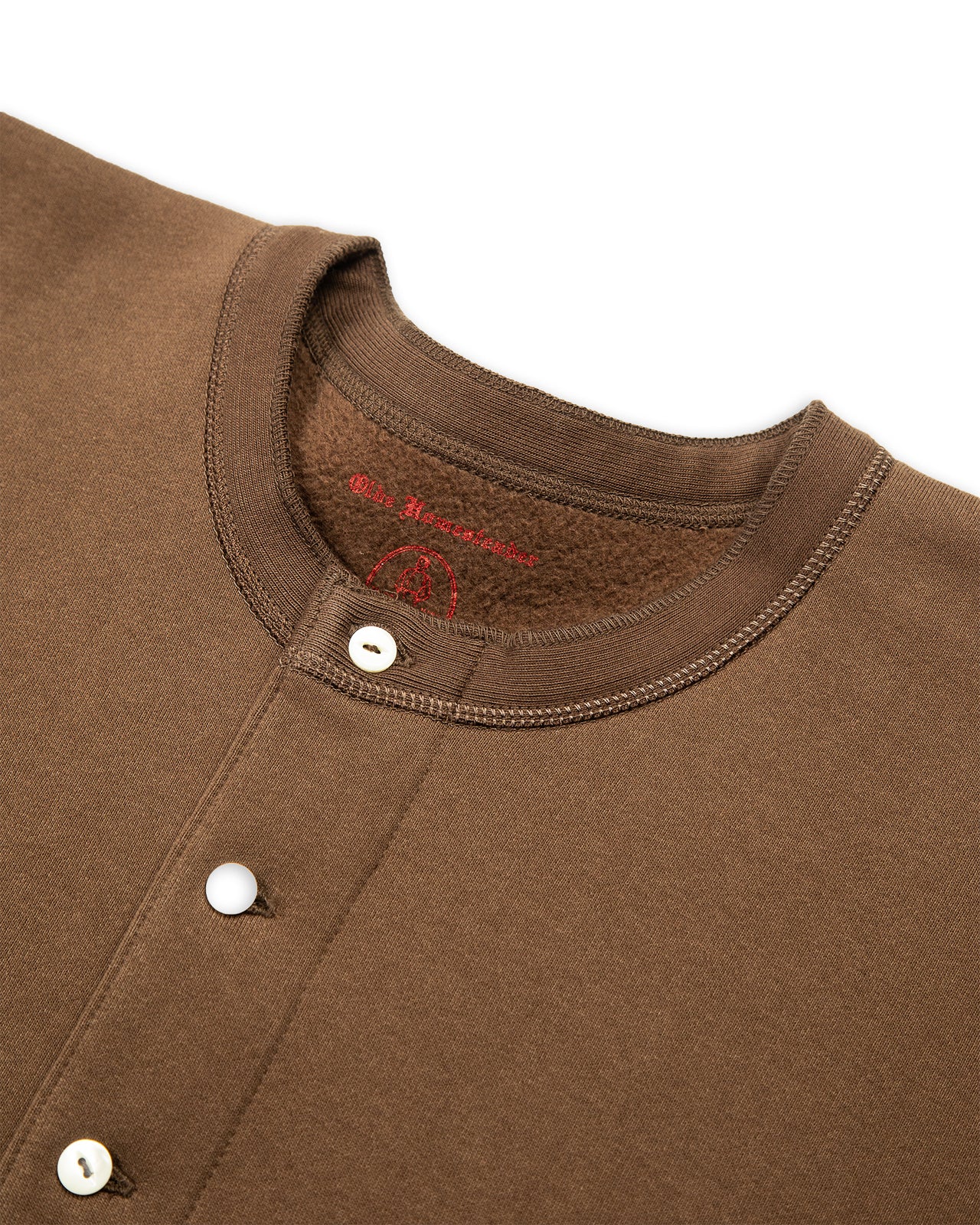 Olde Homesteader Cotton Fleece Henley Neck L/S - Rustic Wood - Standard & Strange