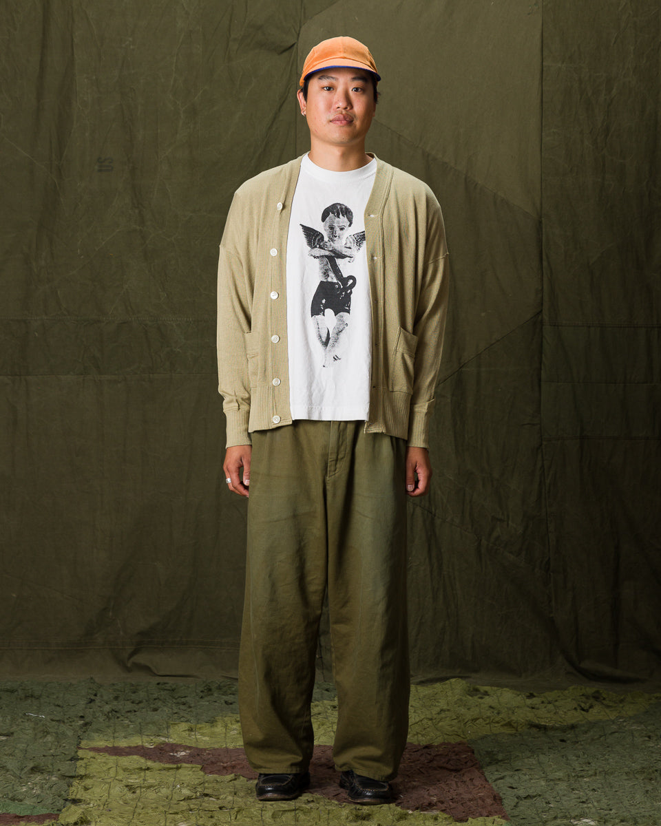 Olde Homesteader Extra Cotton Jersey Cardigan - Olive - Standard & Strange