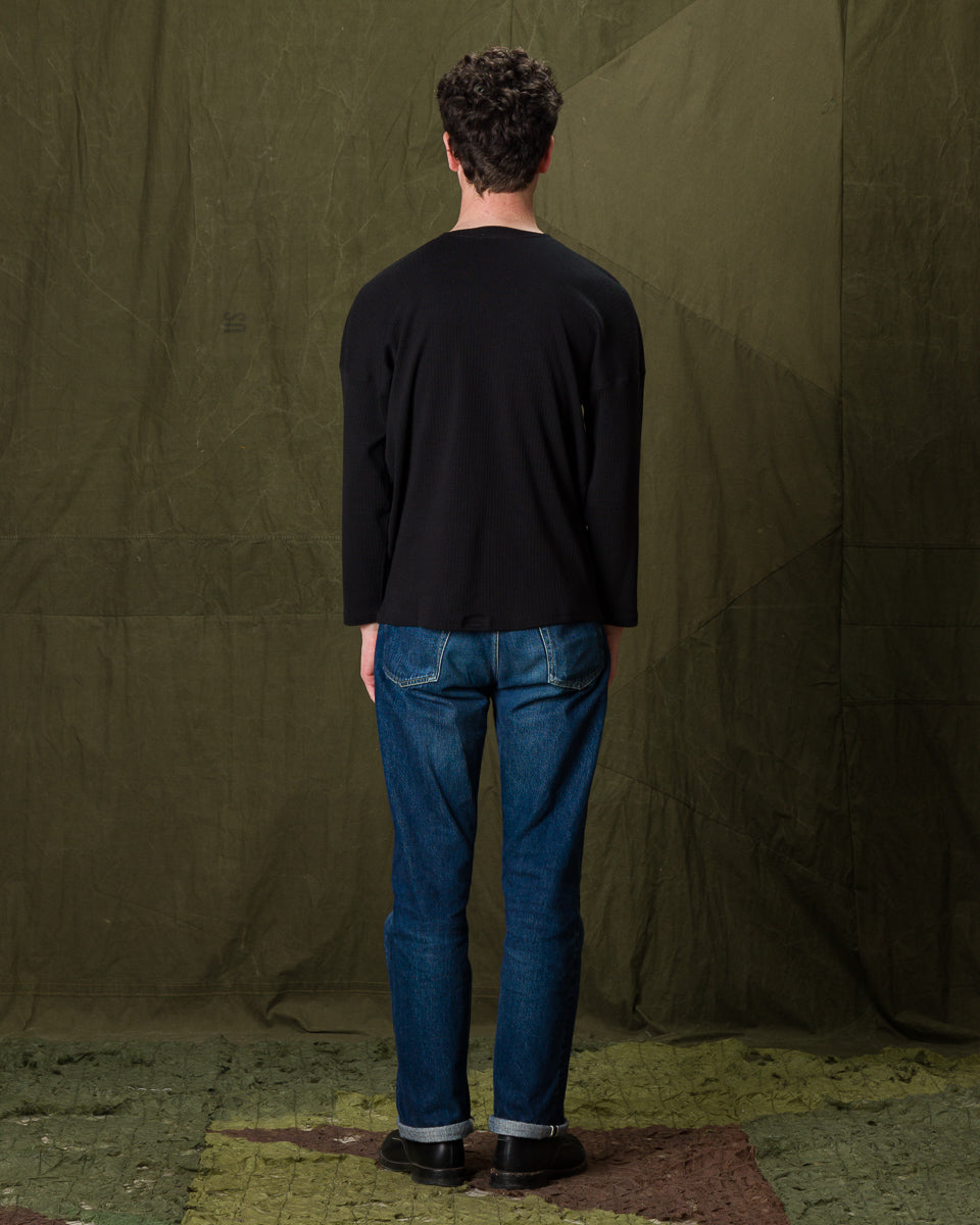 Olde Homesteader Extra Cotton Rib Crewneck L/S - Black - Standard & Strange