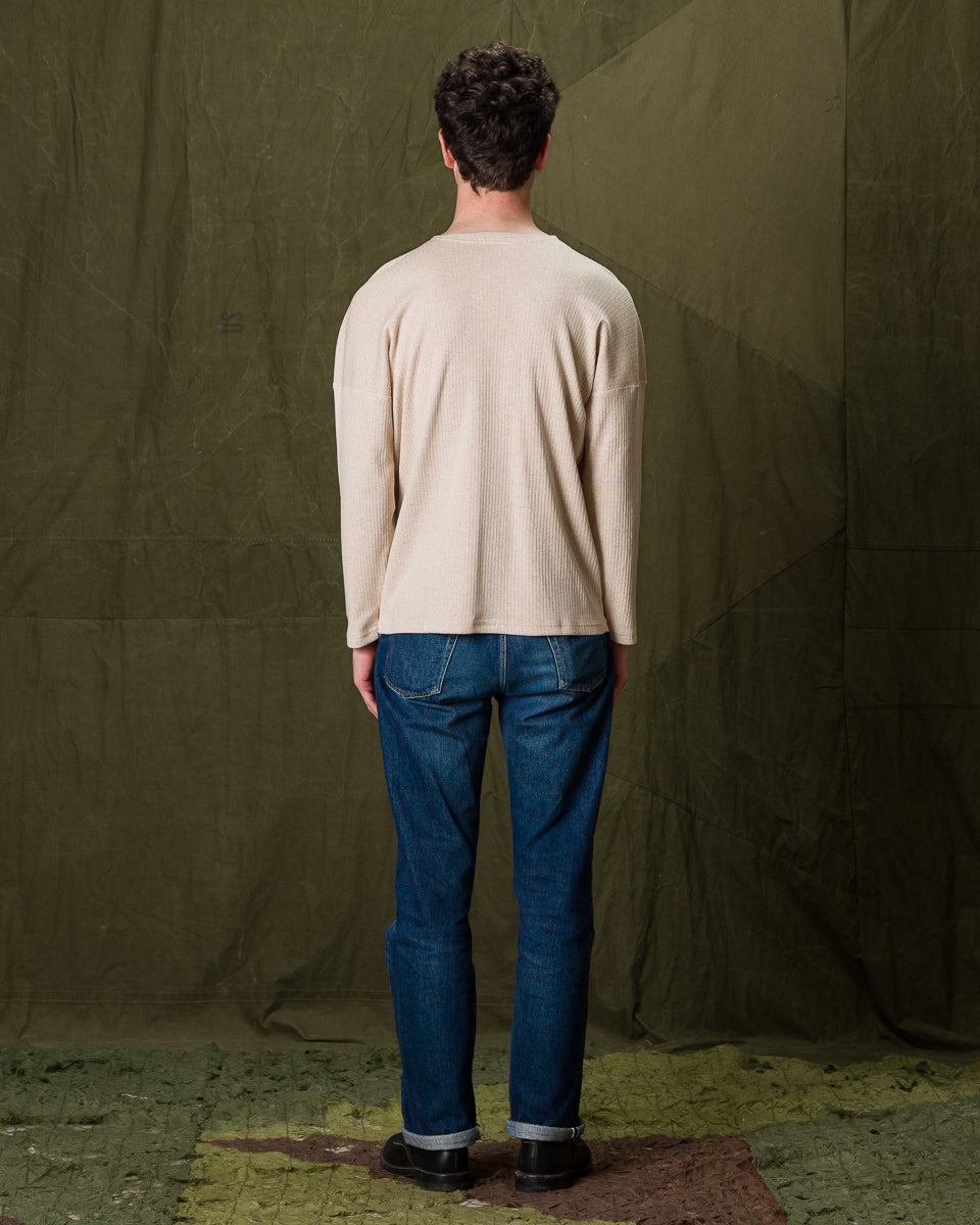 Olde Homesteader Extra Cotton Rib Crewneck L/S - Ecru - Standard & Strange