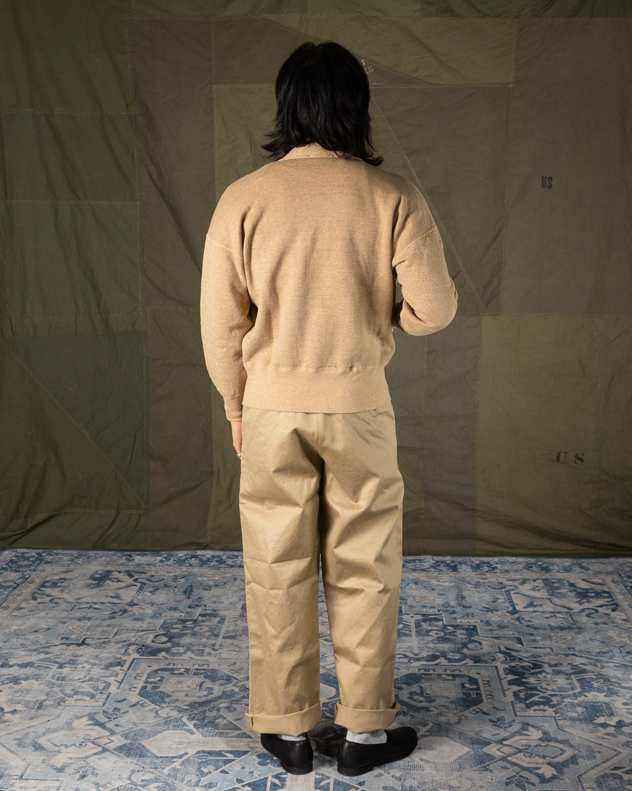 Olde Homesteader Mix Extra Cotton Fleece Cardigan - Golden Cream - Standard & Strange