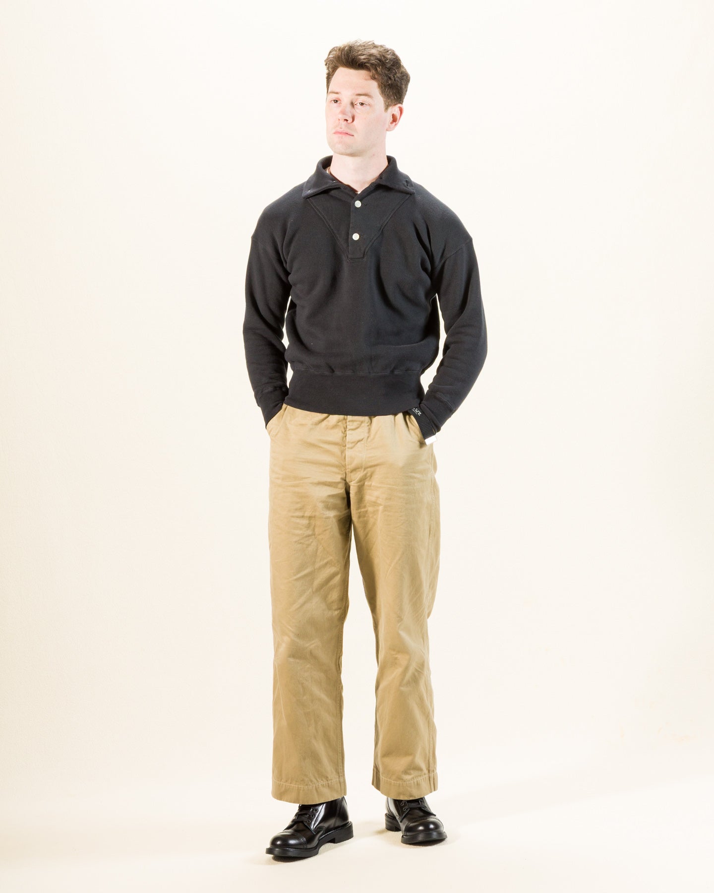 Olde Homesteader Stand Collar Long Sleeve - Black - Standard & Strange