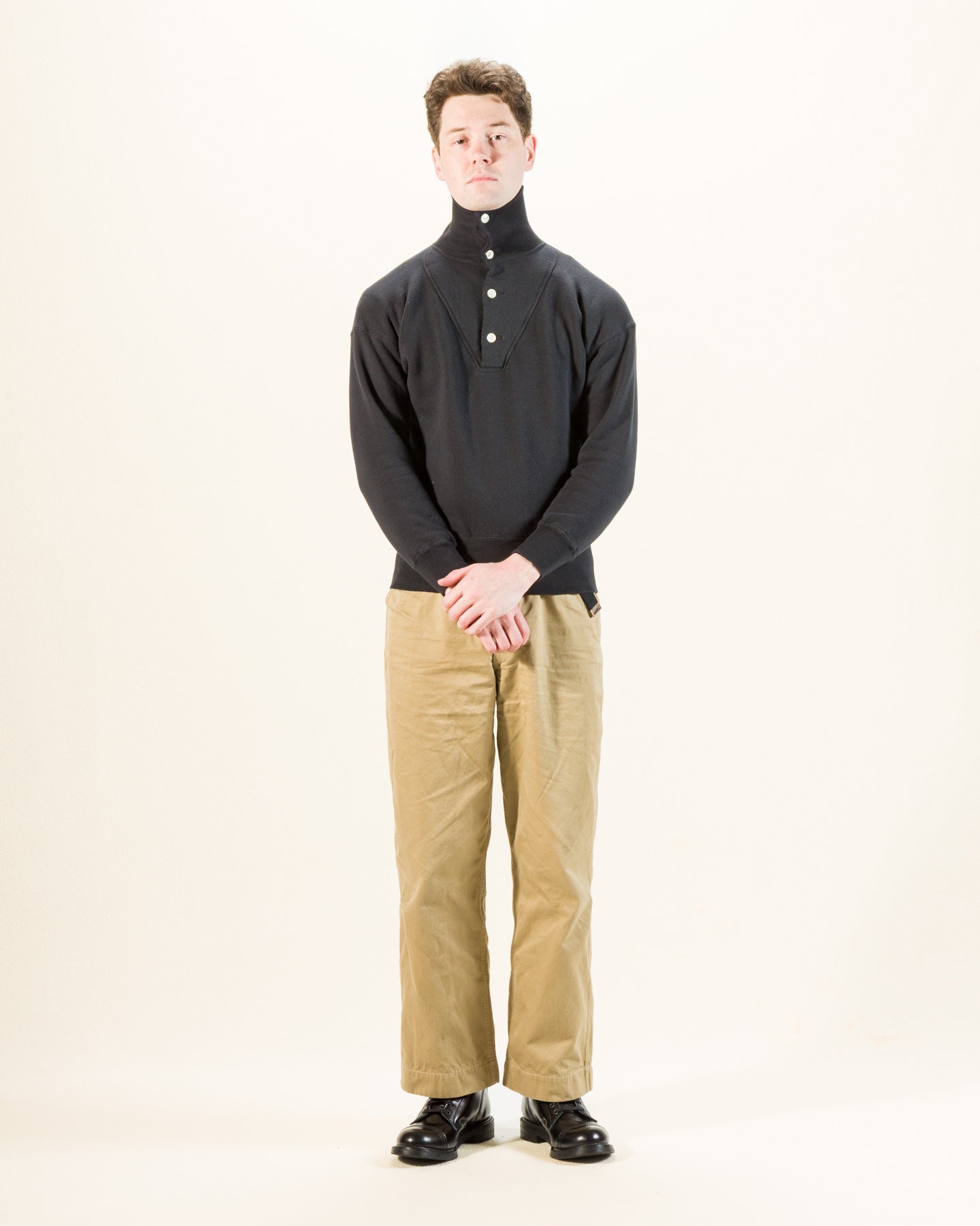 Olde Homesteader Stand Collar Long Sleeve - Black - Standard & Strange