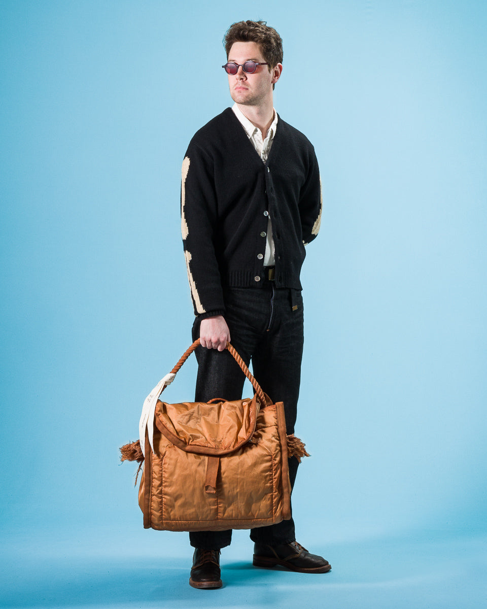 PORTER - Yoshida & Co Luggage Label OldNew Newspaper Bag (L) - Kakishibu - Standard & Strange