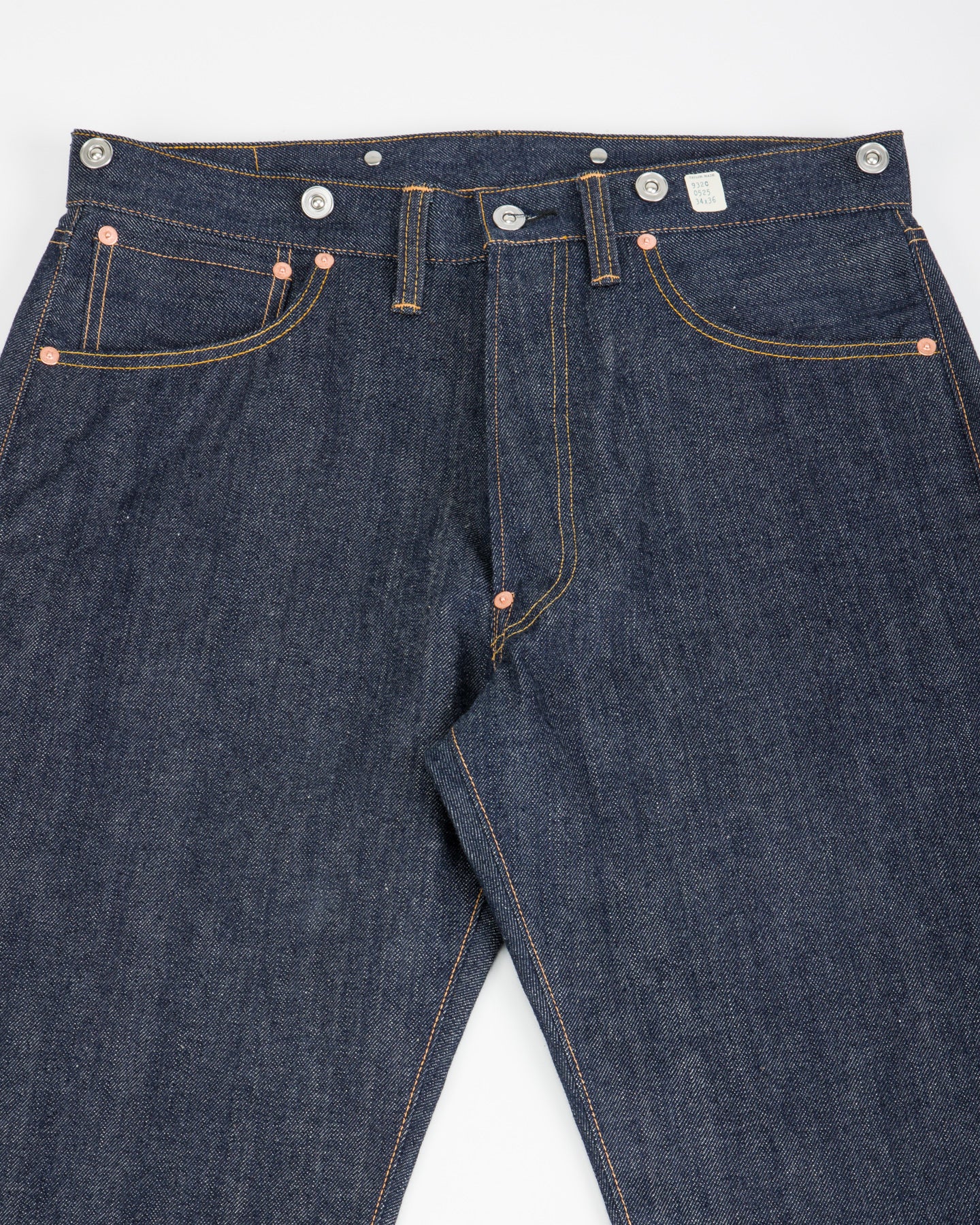 Ooe Yofukuten Lot OA01XX-0825 1920s Style Waist Overalls - 9oz A.M. Co. Denim - Standard & Strange