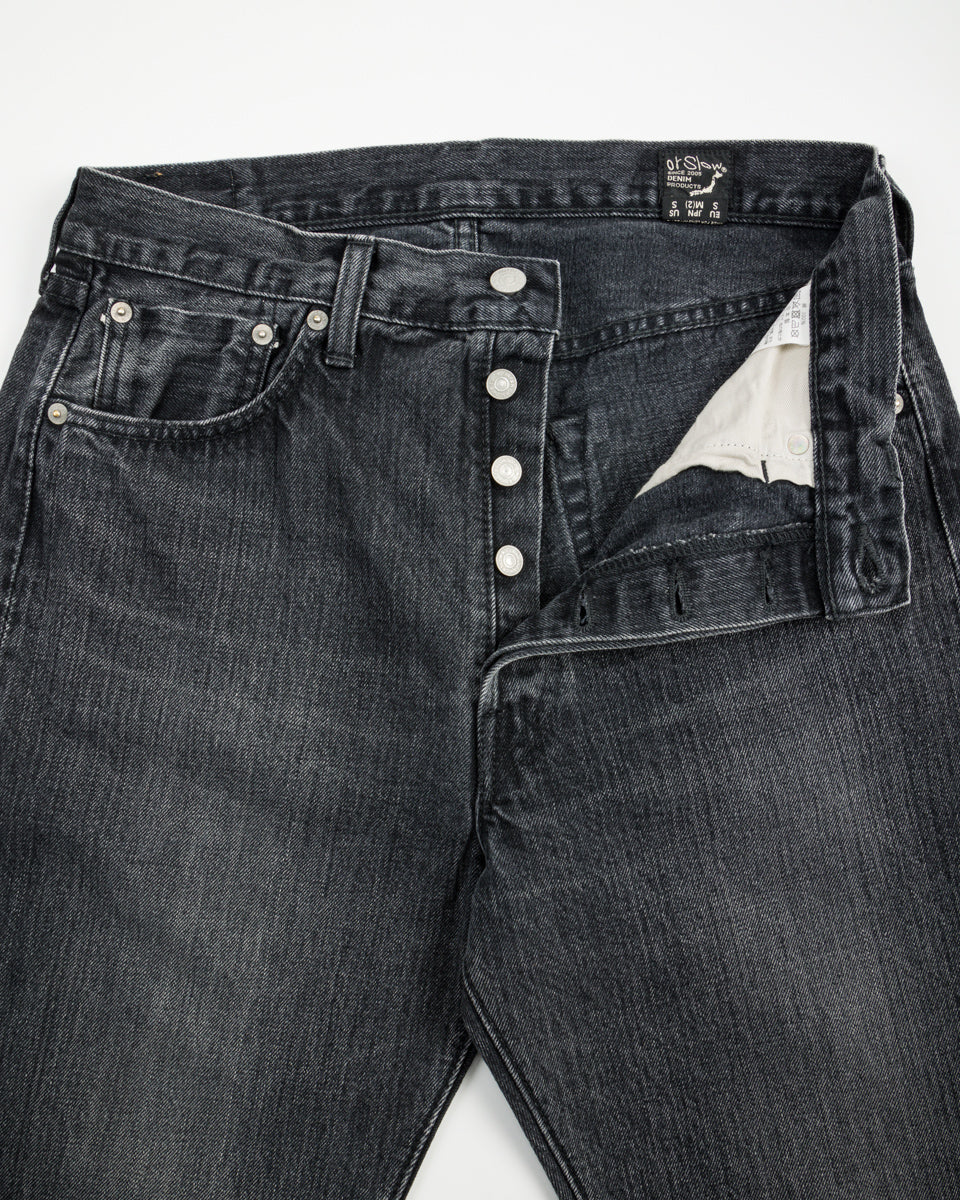OrSlow 105 Standard Fit Denim - 90's Black Denim Stone - Standard & Strange