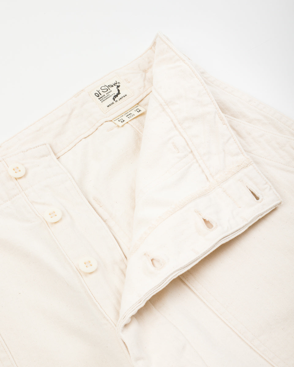 OrSlow HBT Summer Fatigue Pants (Unisex) - Ecru - Standard & Strange