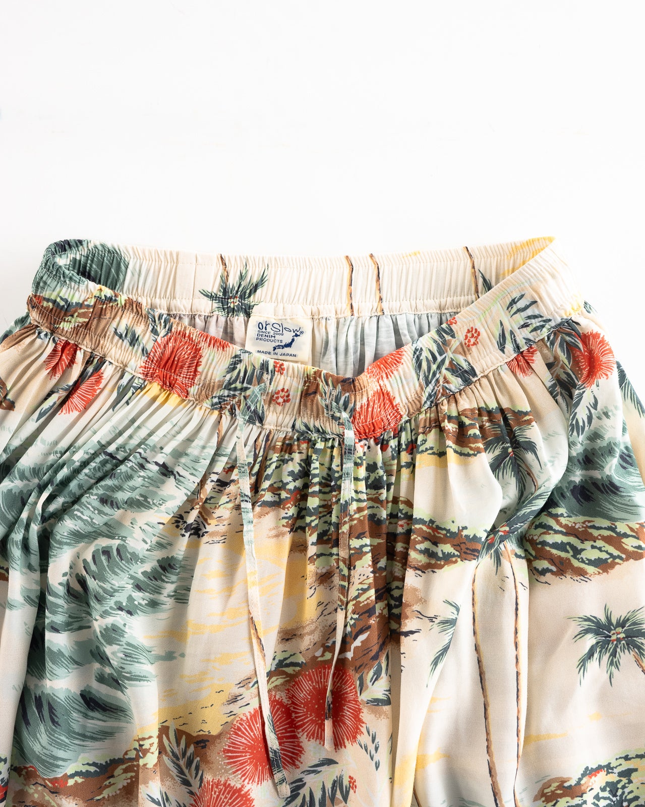 OrSlow Hawaiian Gathered Skirt - Ecru - Standard & Strange