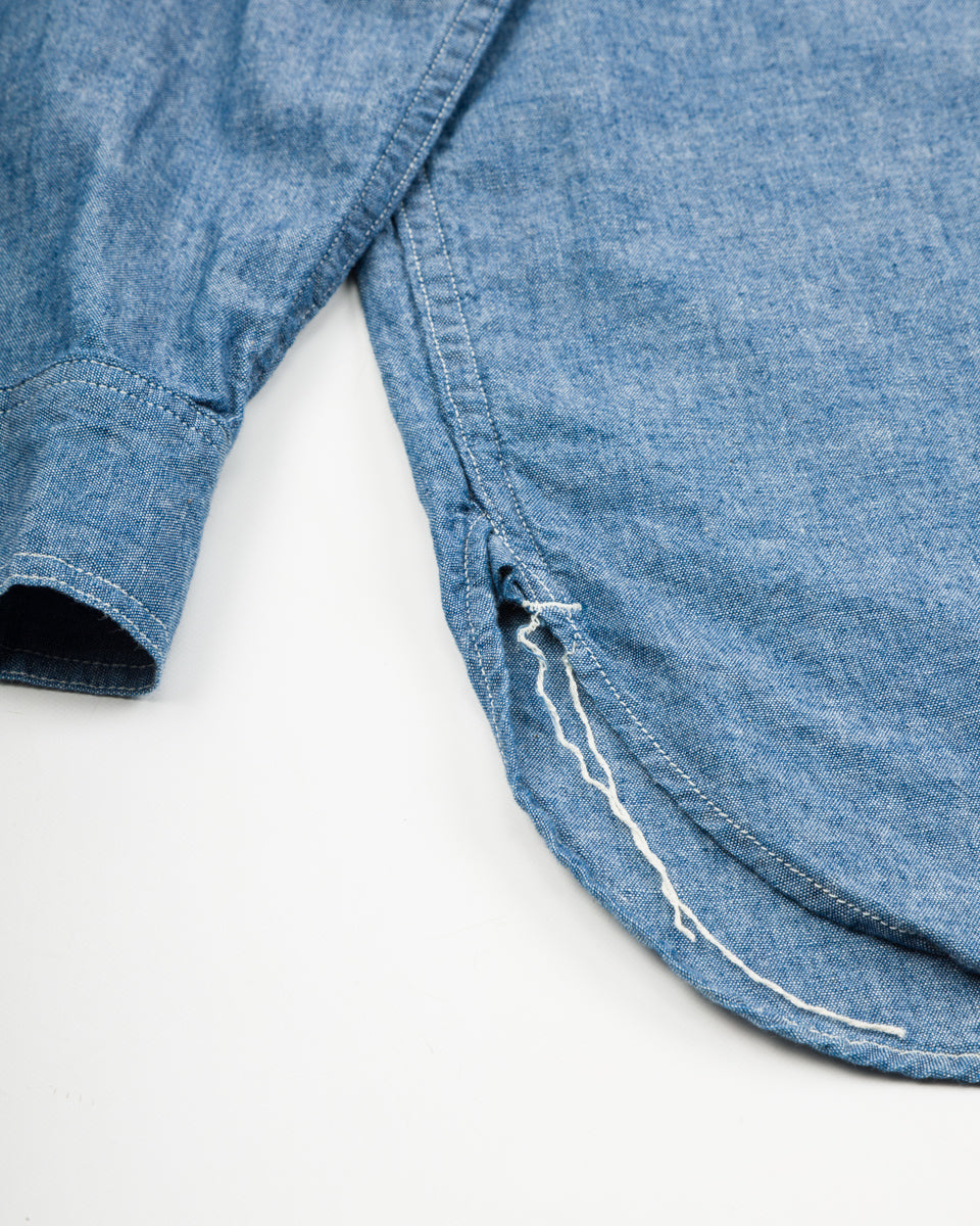 OrSlow Relax Fit Chambray Work Shirt - Blue Chambray - Standard & Strange