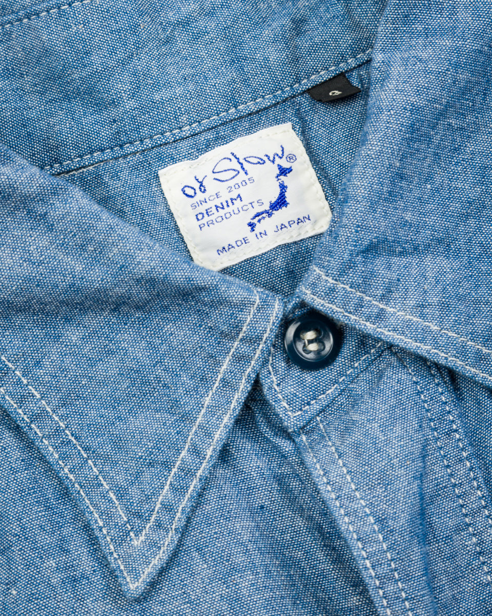 OrSlow Relax Fit Chambray Work Shirt - Blue Chambray - Standard & Strange