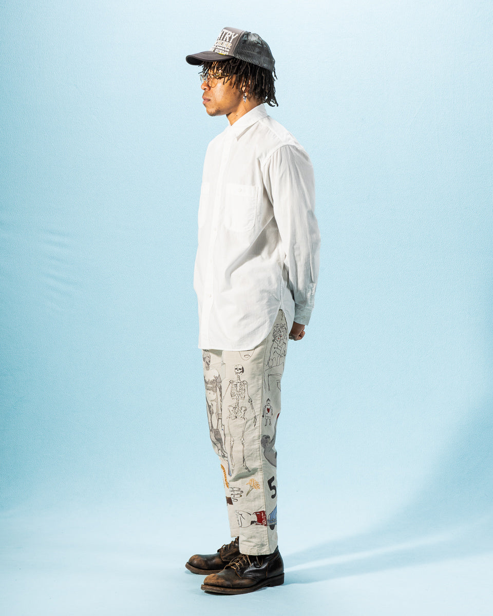 OrSlow Relax Fit Chambray Work Shirt - White - Standard & Strange