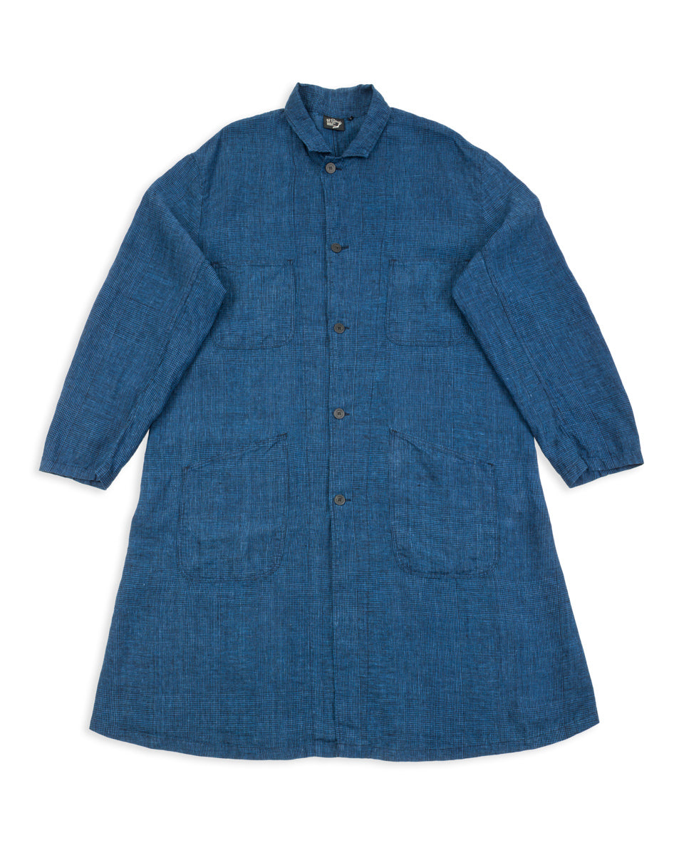 OrSlow Shop Coat (Unisex) - Indigo Check - Standard & Strange