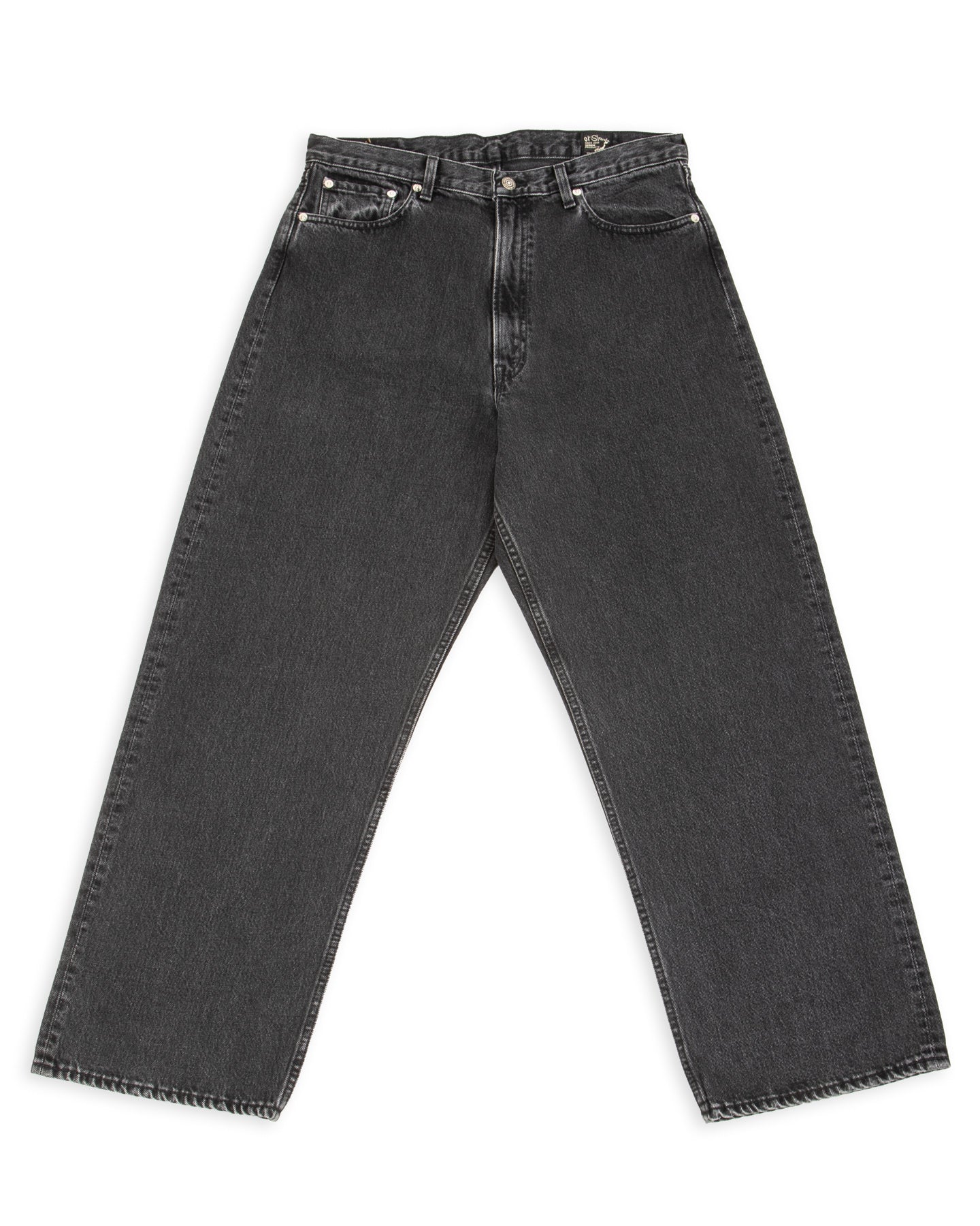 Super Dad's Fit Denim Pants (Unisex) - Black Denim Stone