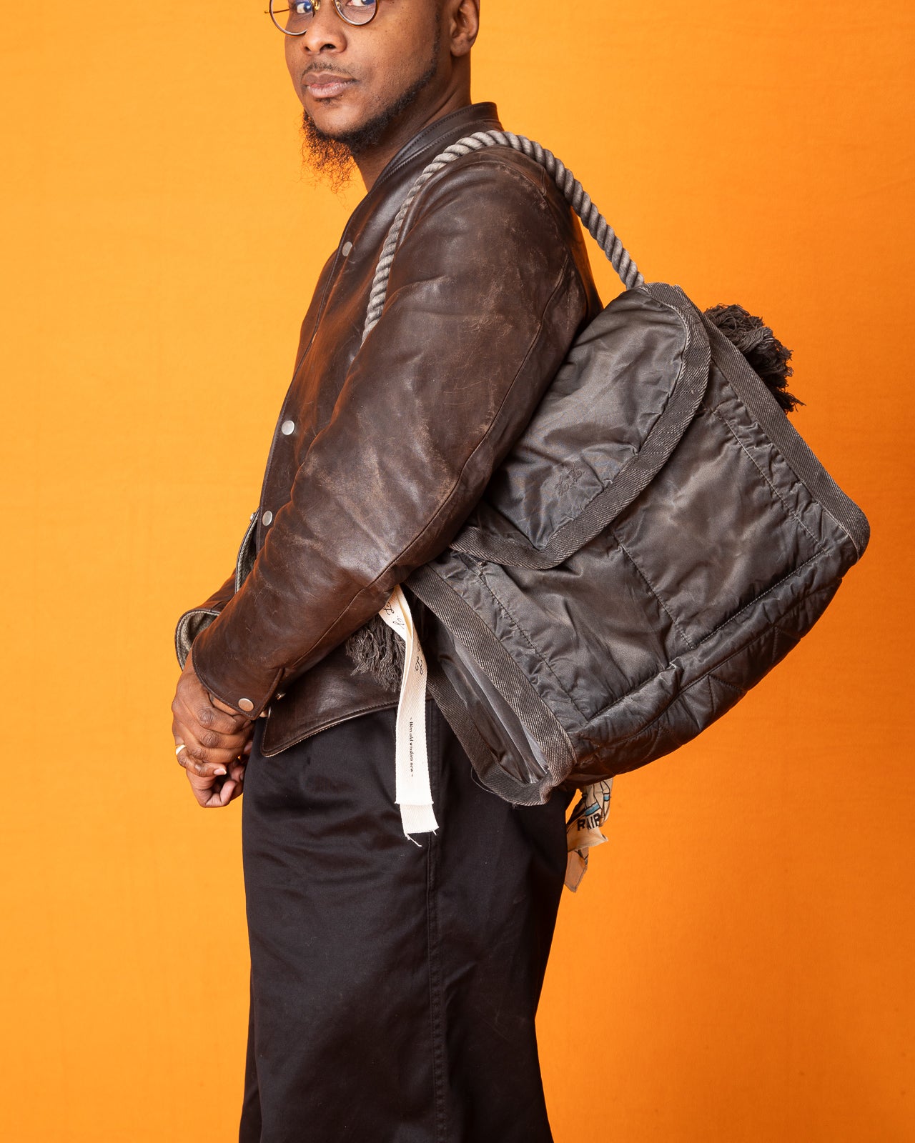 PORTER - Yoshida & Co Luggage Label OldNew Newspaper Bag - Kure - Standard & Strange