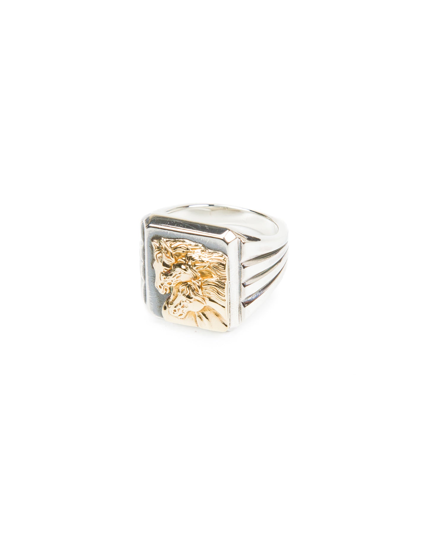 Peanuts & Co Pharaoh's Horse Ring - Square - Silver x 10K Gold - Standard & Strange