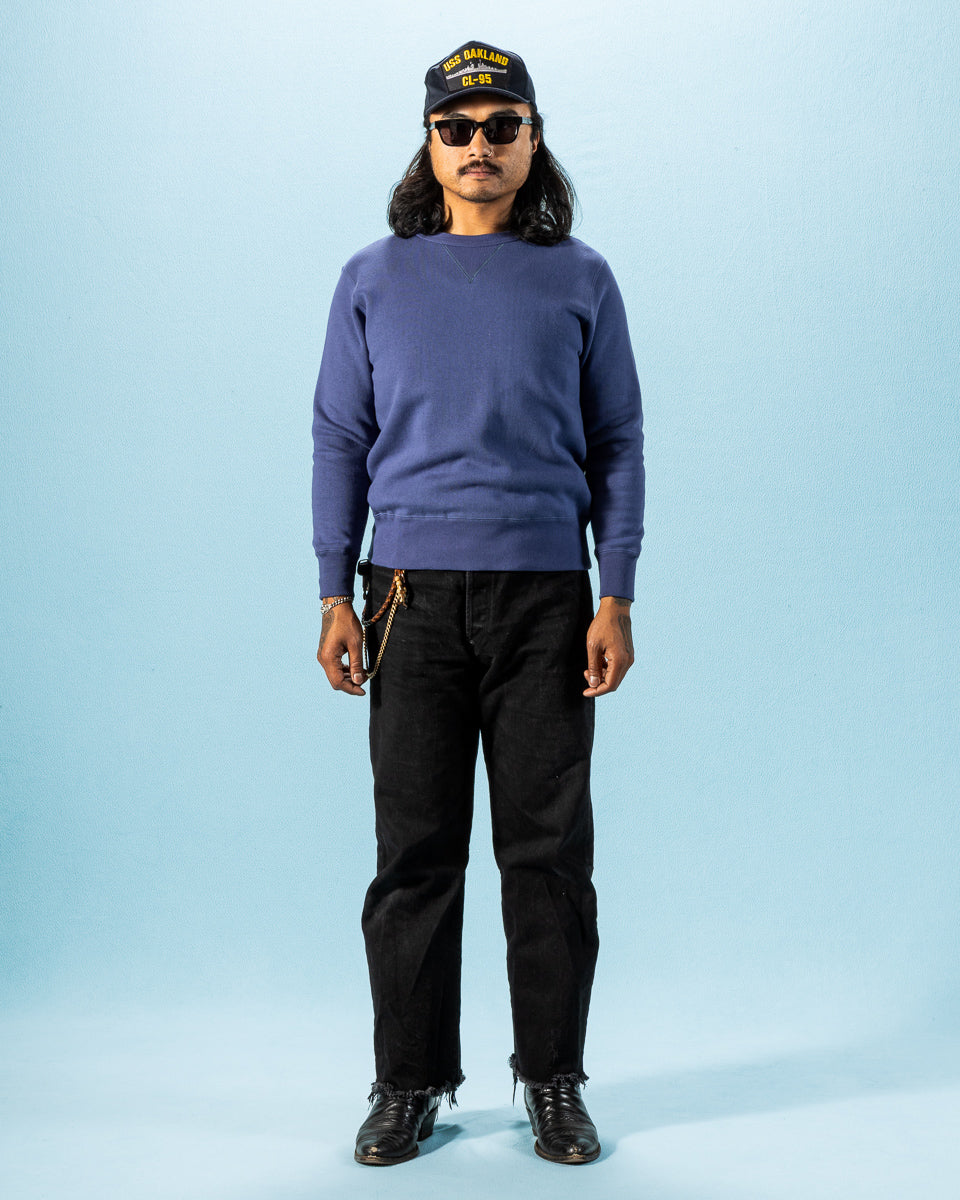 The Real McCoy's 10 oz Loopwheel Crewneck Sweatshirt - MQ Navy - Standard & Strange