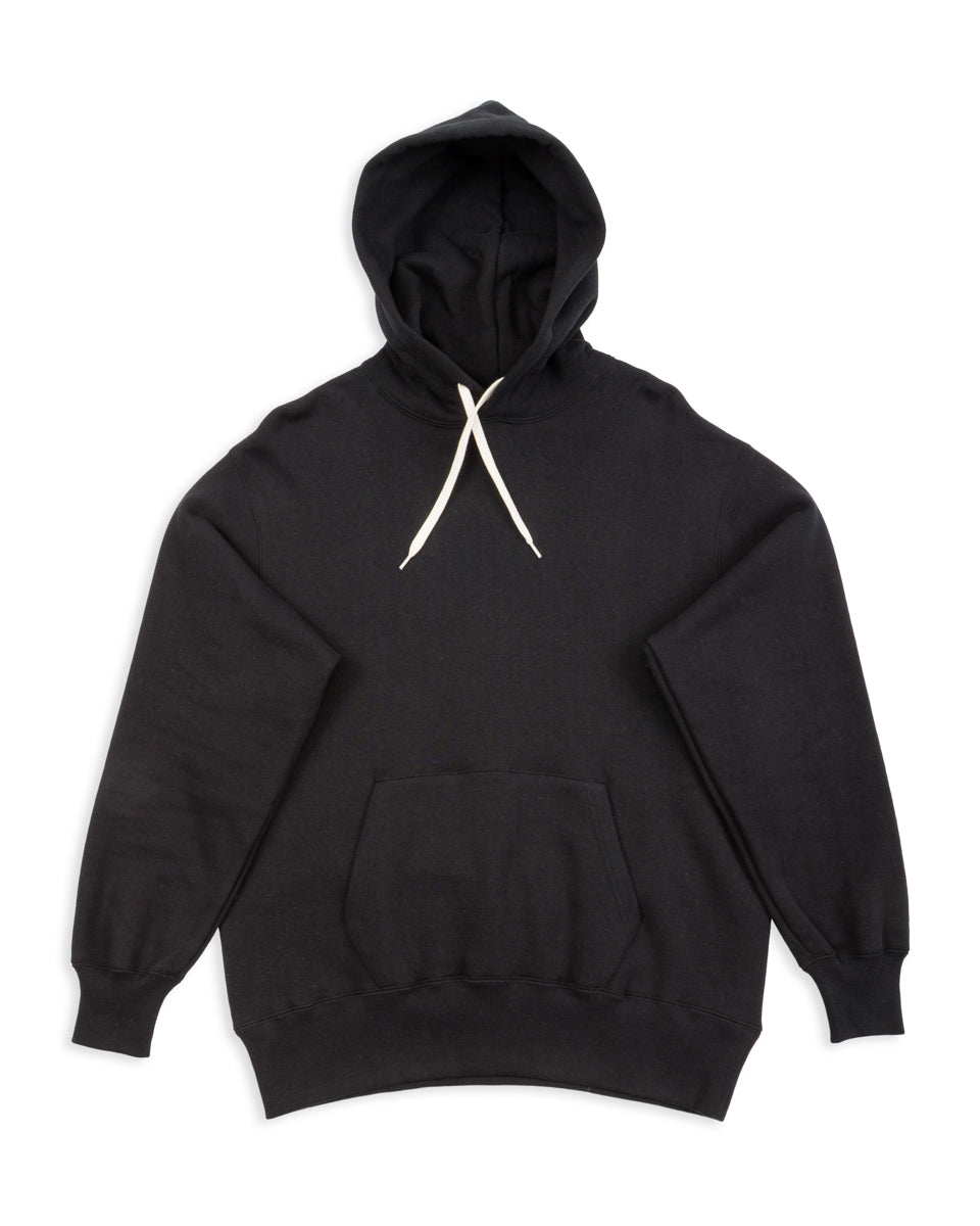 The Real McCoy's 10 oz Loopwheel Hooded Sweatshirt - Black - Standard & Strange