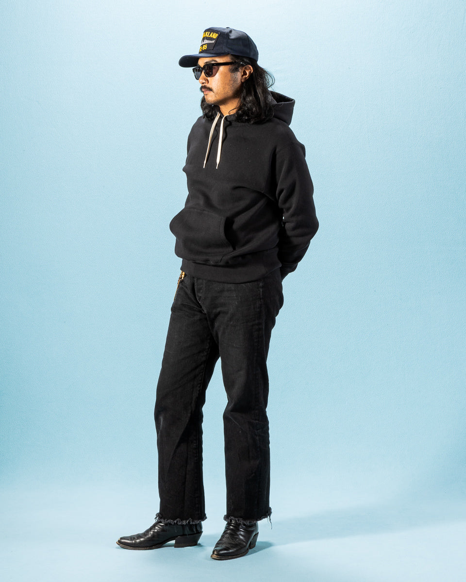 The Real McCoy's 10 oz Loopwheel Hooded Sweatshirt - Black - Standard & Strange