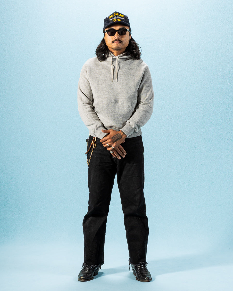 The Real McCoy's 10 oz Loopwheel Hooded Sweatshirt - Gray - Standard & Strange