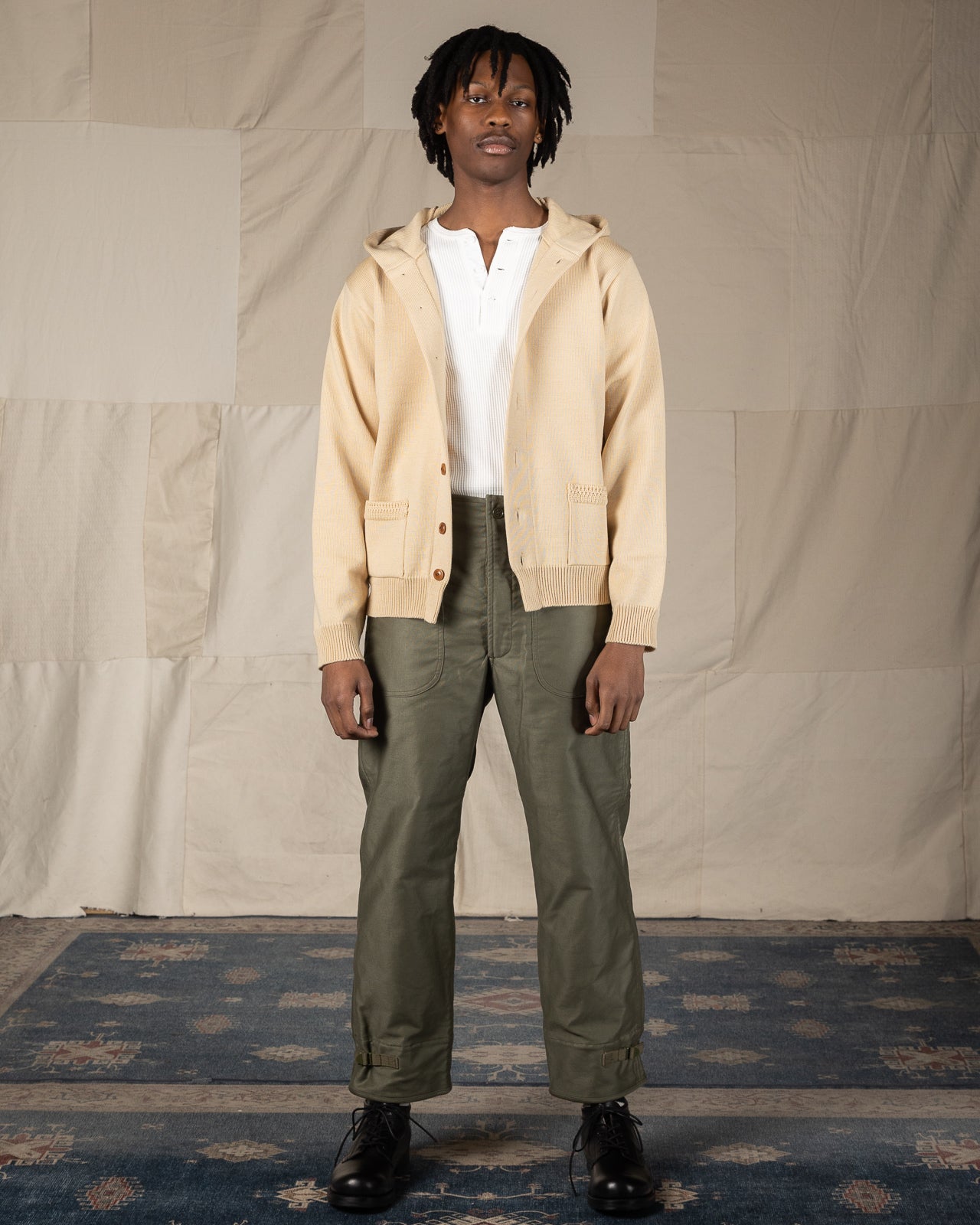 The Real McCoy's 30s Hooded Knit Sweater - Ecru - Standard & Strange