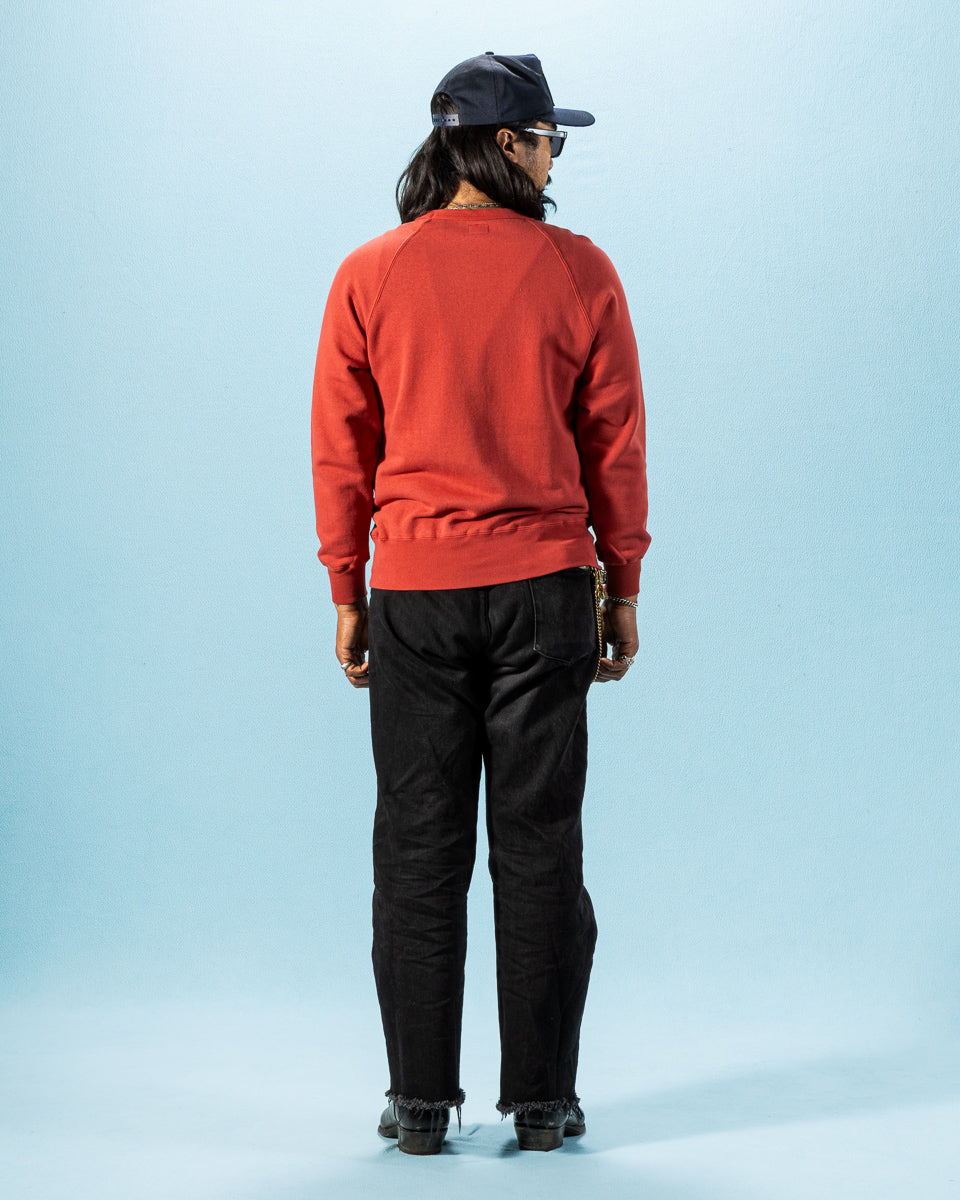 The Real McCoy's 9 oz Loopwheel Raglan Sweatshirt - Cherry - Standard & Strange