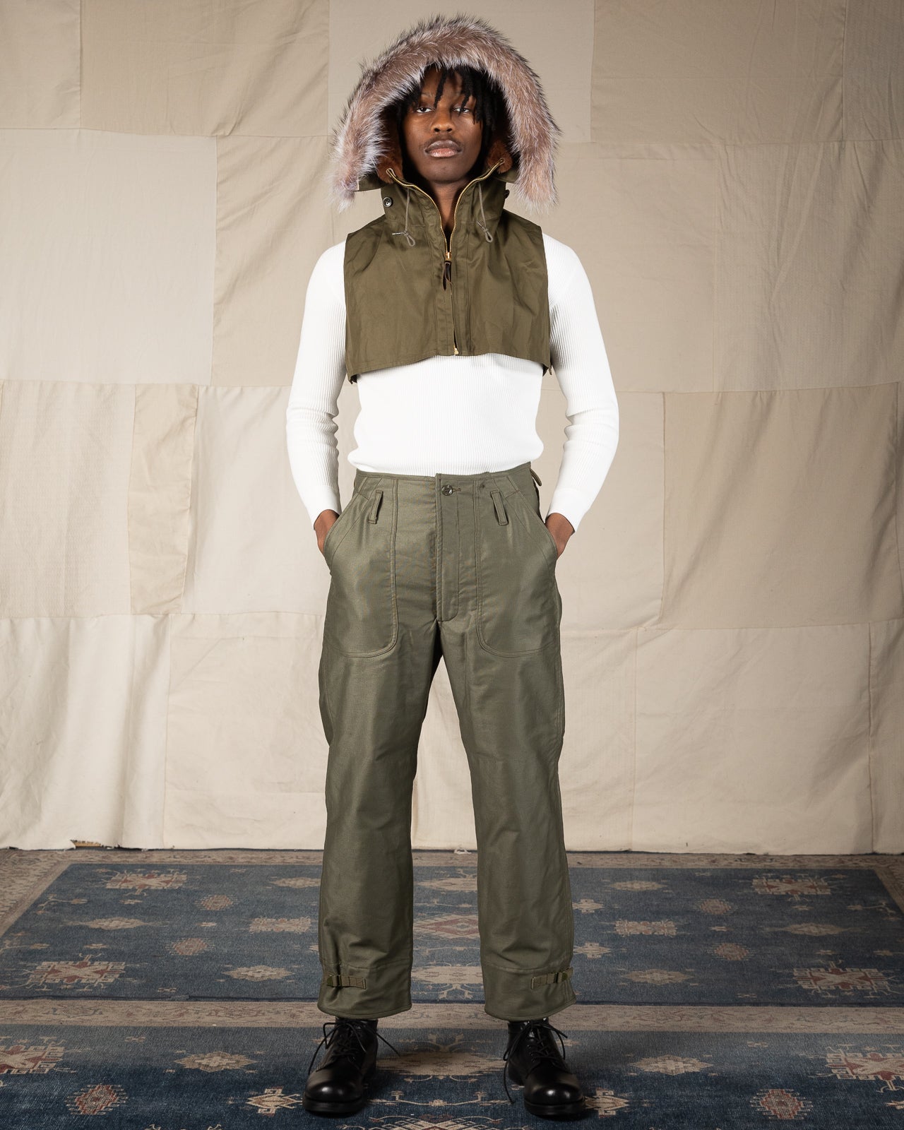 The Real McCoy's AL-1 / HOOD, PARKA - Olive - Standard & Strange