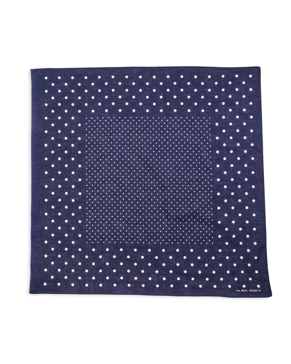 The Real McCoy's Bandanna 'Dot' - Navy - Standard & Strange