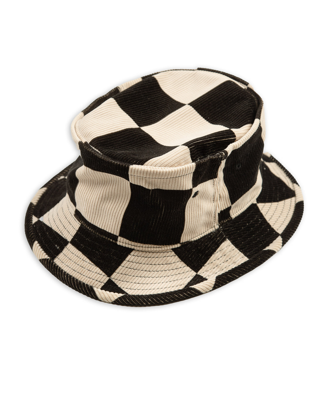 The Real McCoy's Buco Corduroy Bucket Hat - White/Black - Standard & Strange