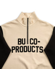 The Real McCoy's Buco Half-Zip Motorcyle Jersey / Buco-Product - Black / White - Standard & Strange