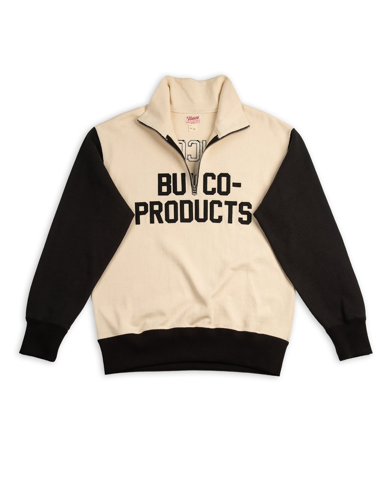 The Real McCoy's Buco Half-Zip Motorcyle Jersey / Buco-Product - Black / White - Standard & Strange