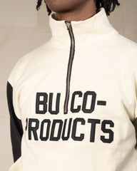 The Real McCoy's Buco Half-Zip Motorcyle Jersey / Buco-Product - Black / White - Standard & Strange