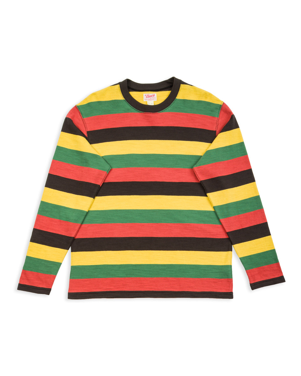 The Real McCoy's Buco Stripe L/S Tee - Tricolor - Standard & Strange