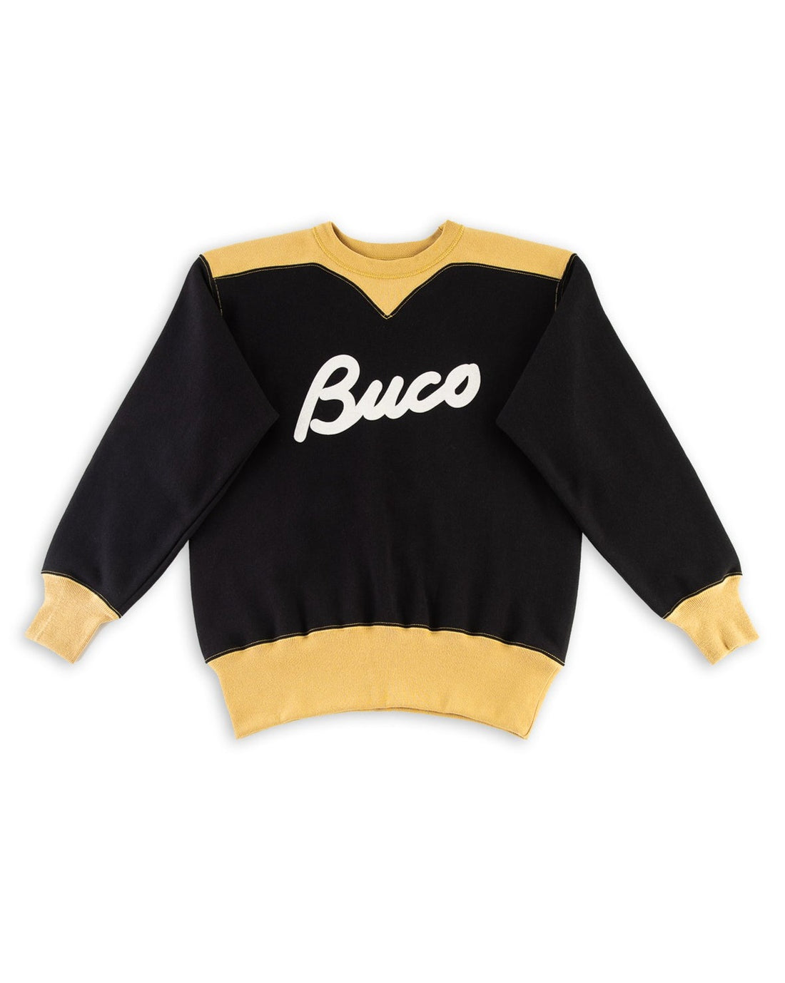 The Real McCoy's Buco Two-Tone Sweatshirt / Buco - Black/Corn - Standard & Strange
