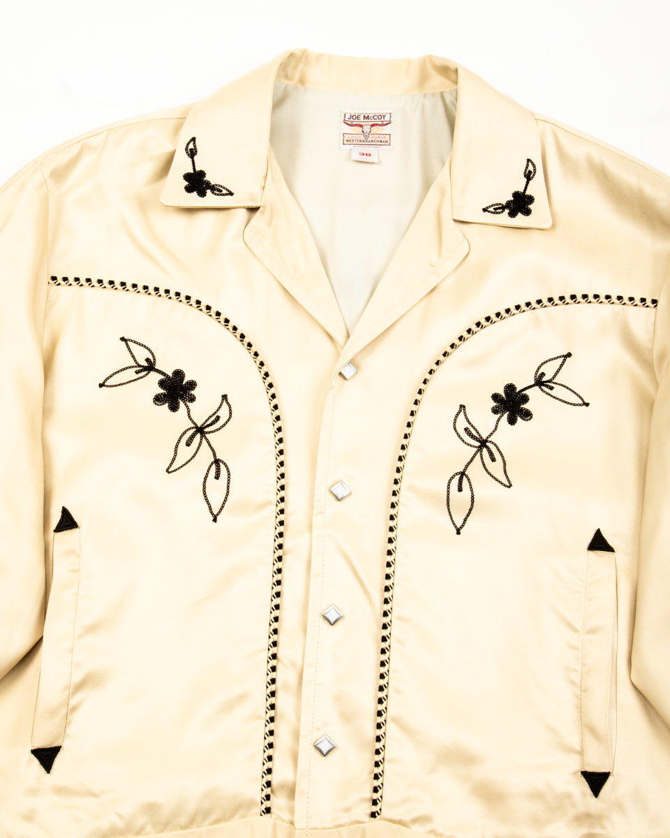 The Real McCoy's Embroidered Rayon Western Jacket - Ecru - Standard & Strange
