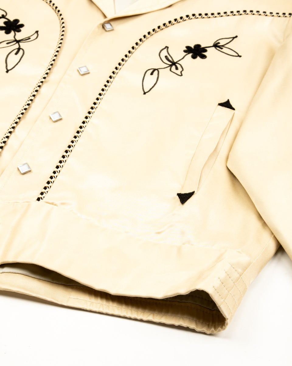The Real McCoy's Embroidered Rayon Western Jacket - Ecru - Standard & Strange