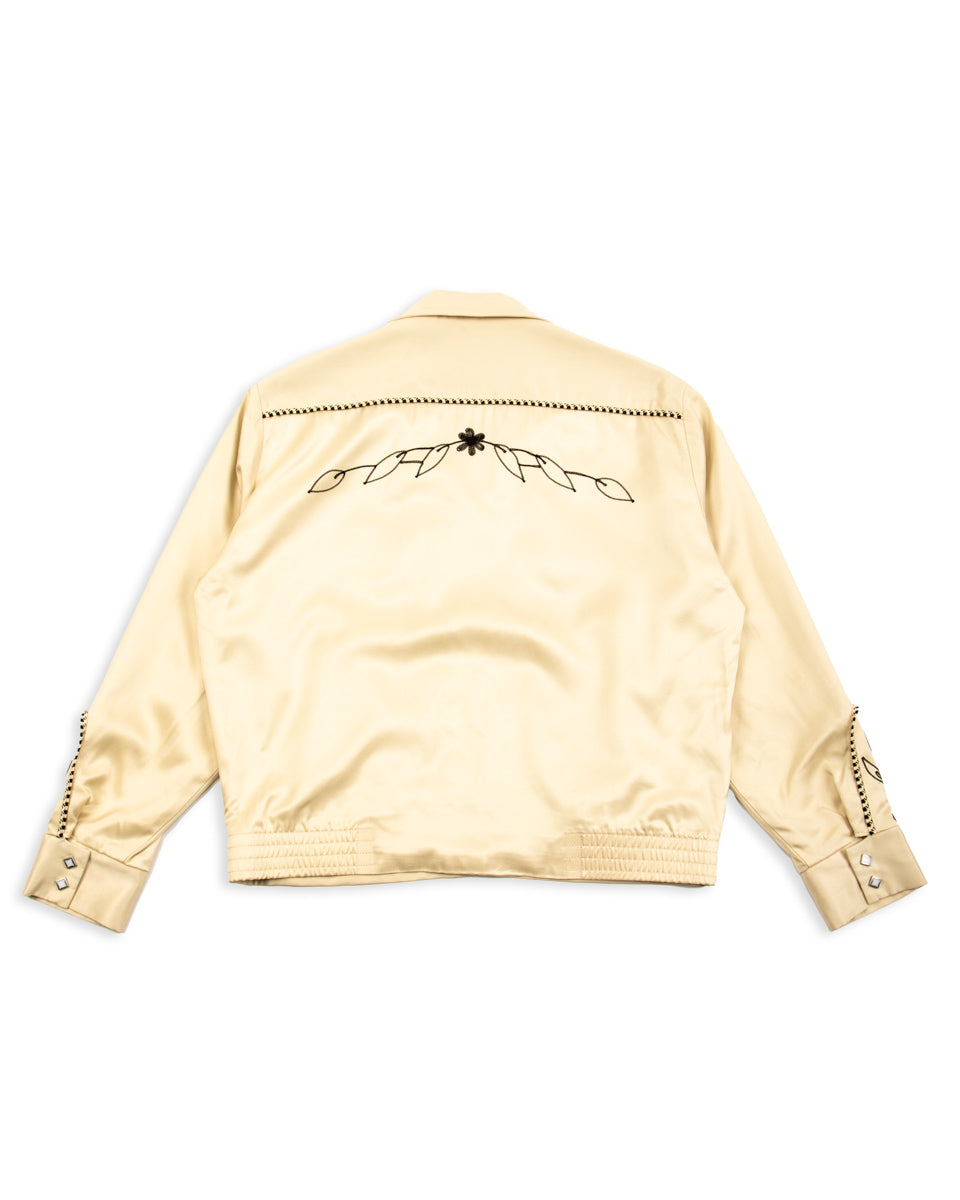 The Real McCoy's Embroidered Rayon Western Jacket - Ecru - Standard & Strange