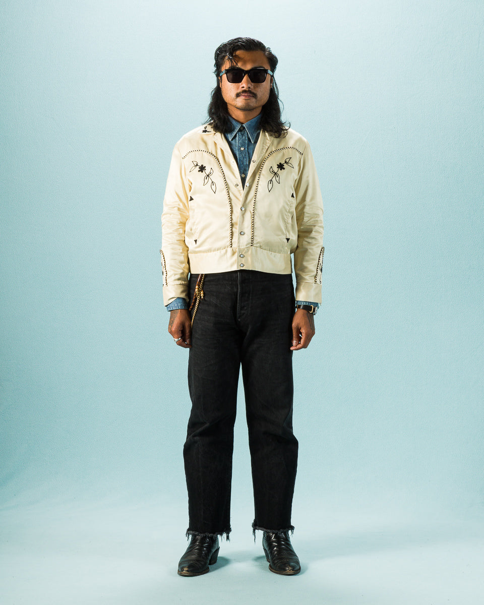 The Real McCoy's Embroidered Rayon Western Jacket - Ecru - Standard & Strange