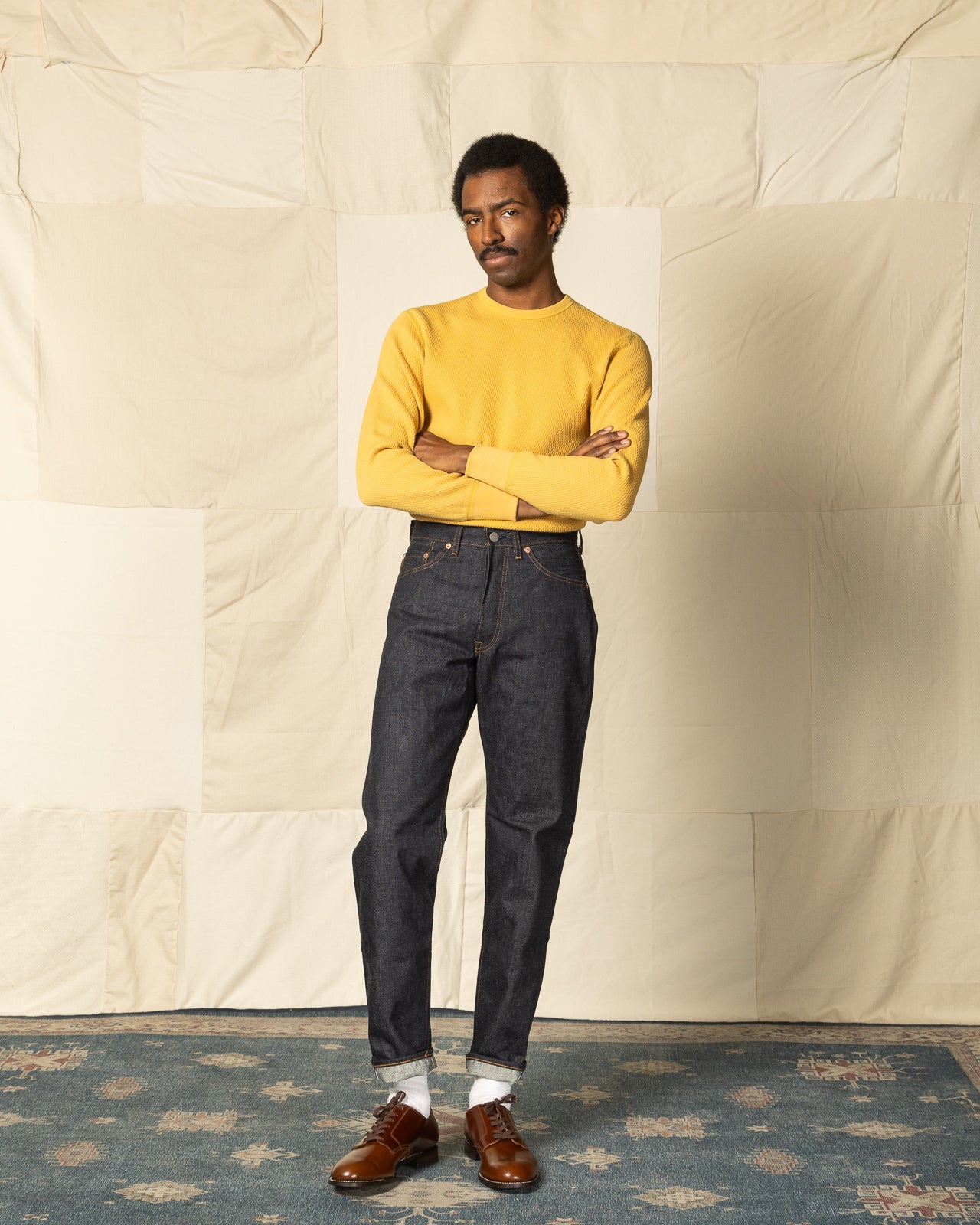 The Real McCoy's Honeycomb Thermal Shirt - Corn - Standard & Strange