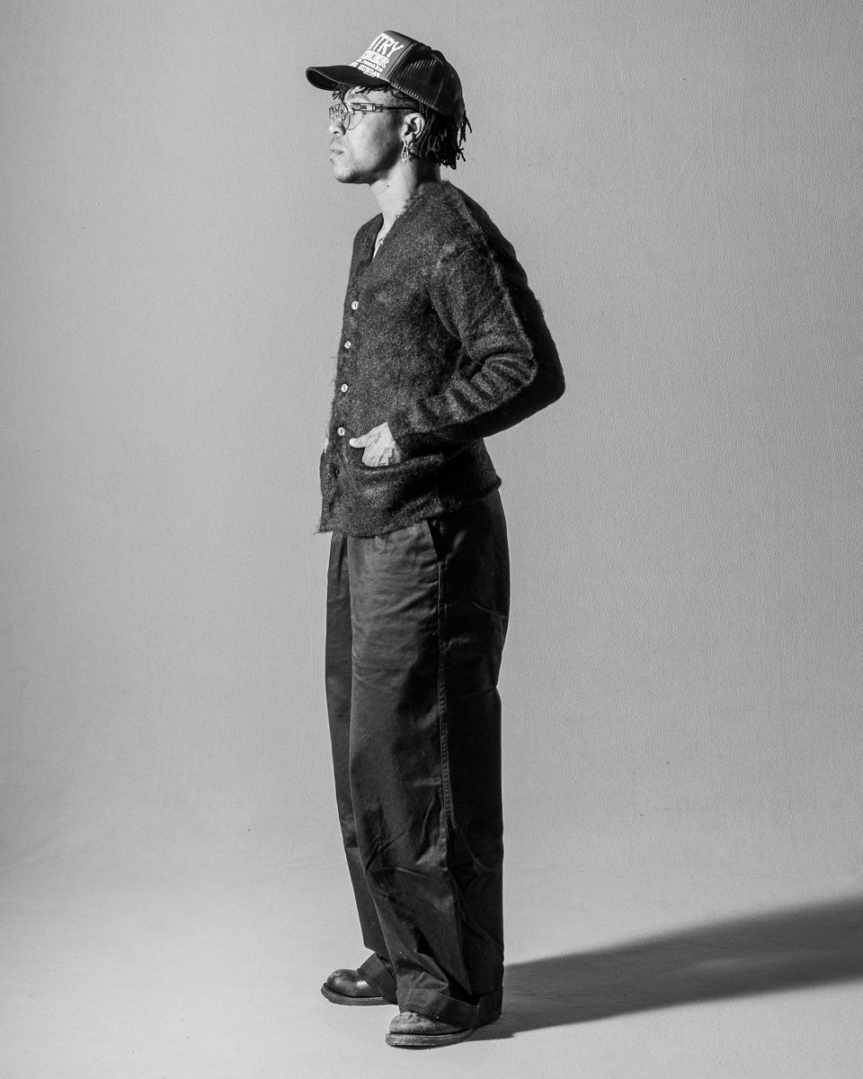 The Real McCoy's Joe McCoy Mohair Cardigan - Black - Standard & Strange