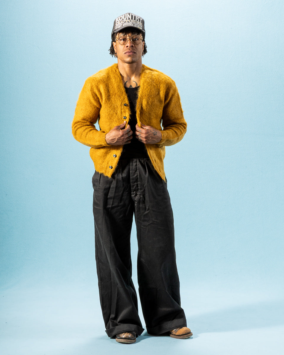 The Real McCoy's Joe McCoy Mohair Cardigan - Mustard - Standard & Strange
