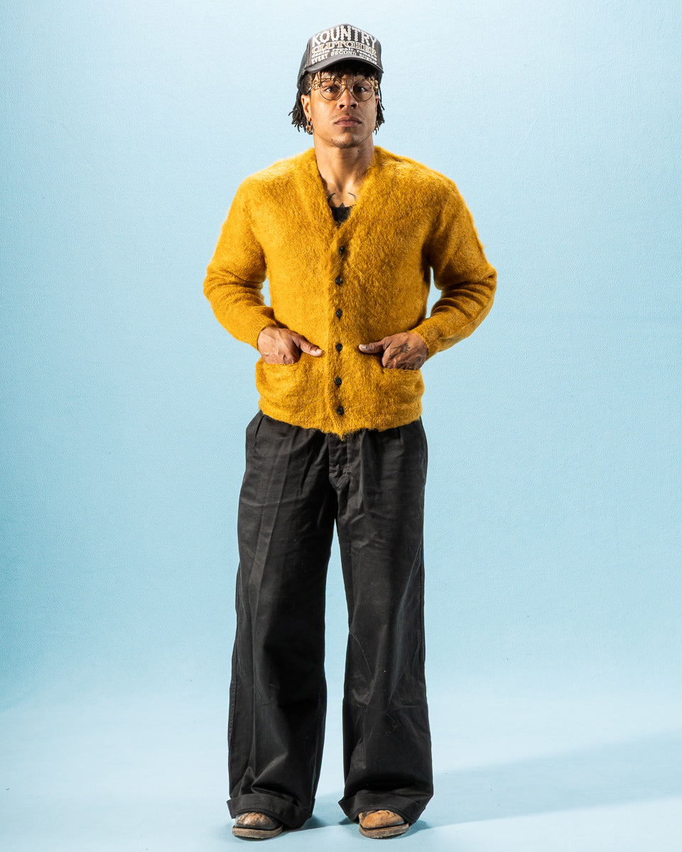 The Real McCoy's Joe McCoy Mohair Cardigan - Mustard - Standard & Strange