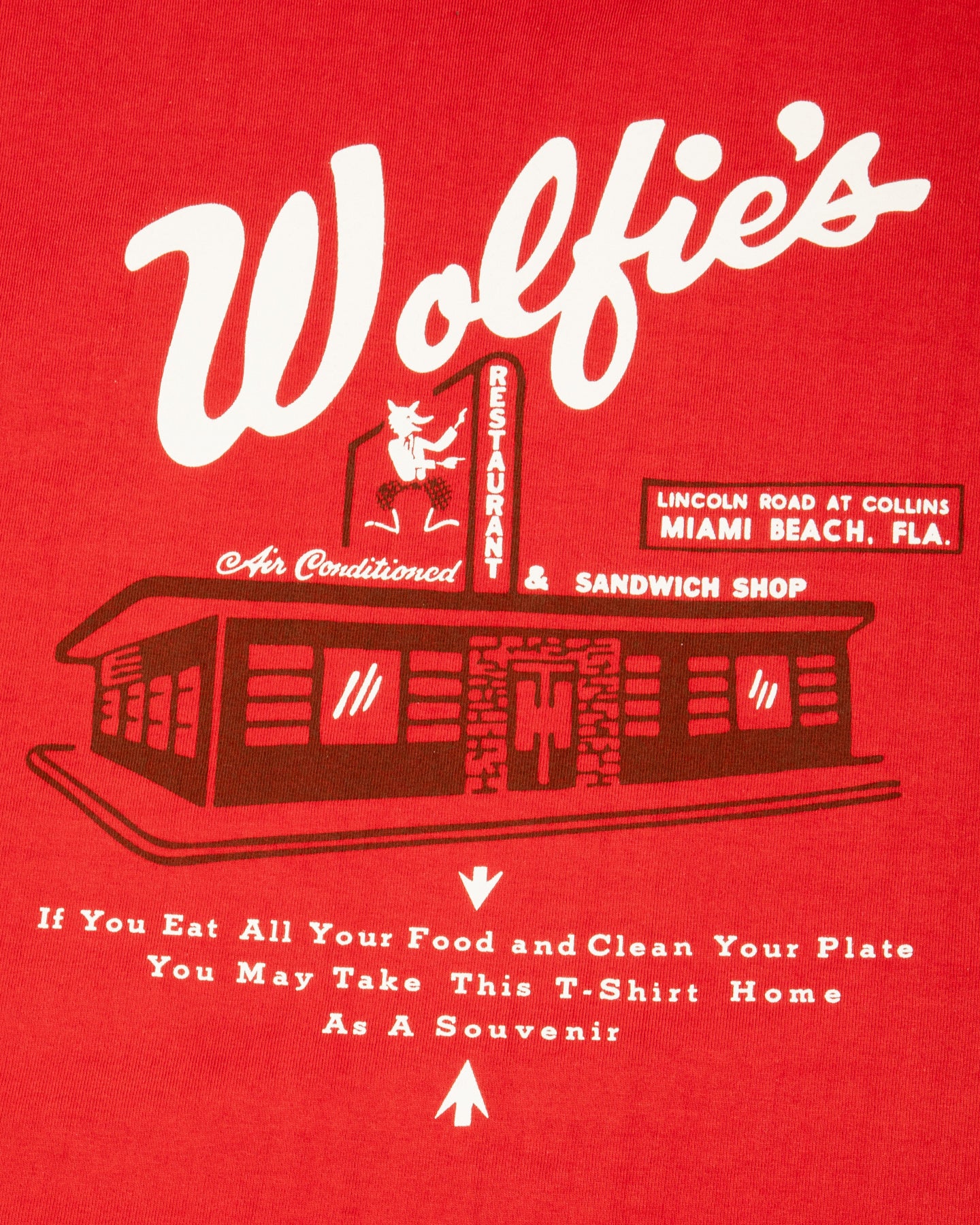 Joe McCoy Tee / Where Else But... Wolfie's - Cherry