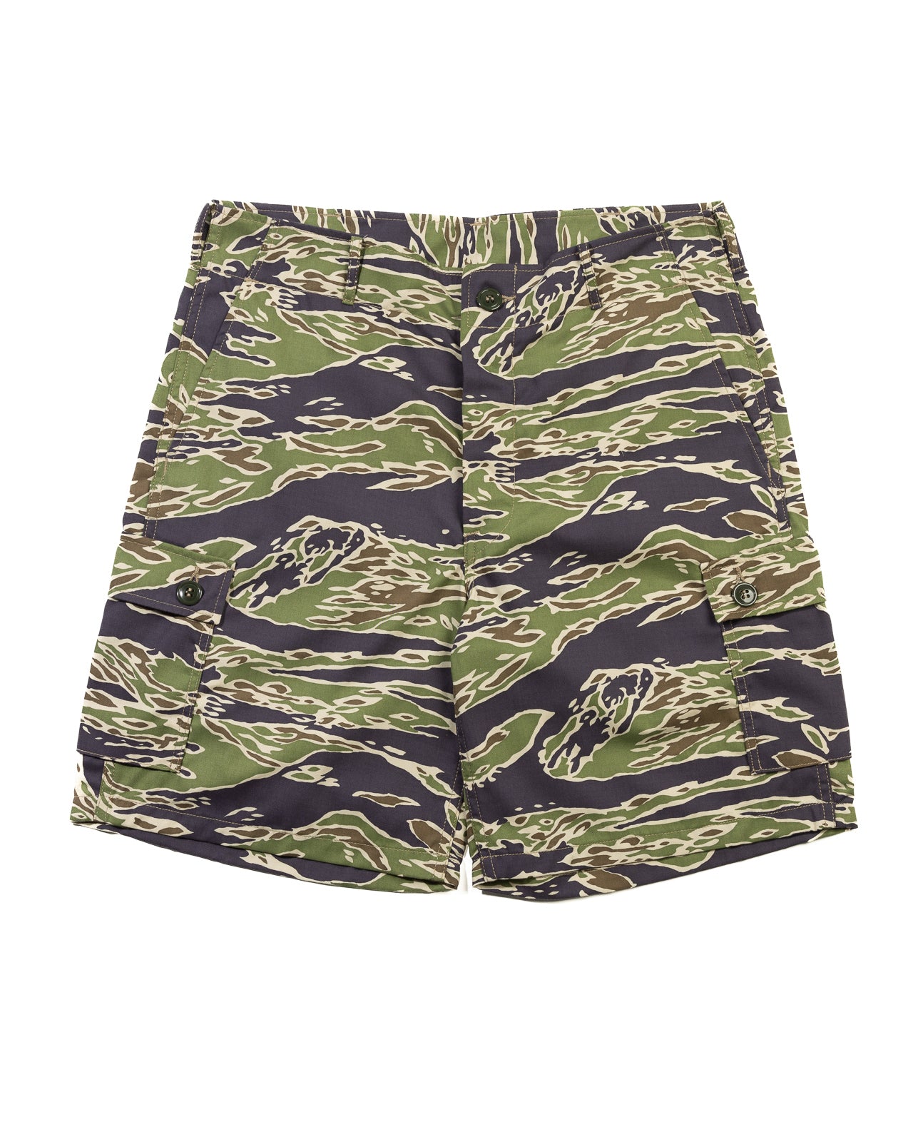 The Real McCoy's Tiger Camouflage Civilian Shorts - Late War Green - Standard & Strange