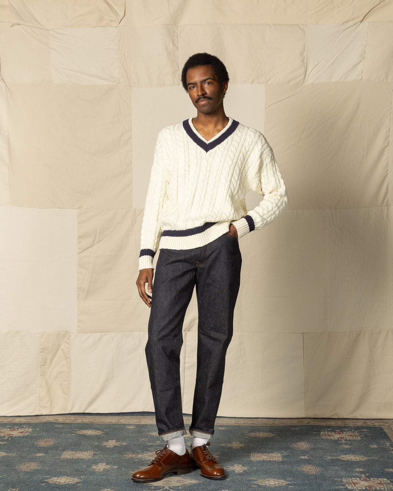 The Real McCoy's Tilden Knit Sweater - Milk - Standard & Strange