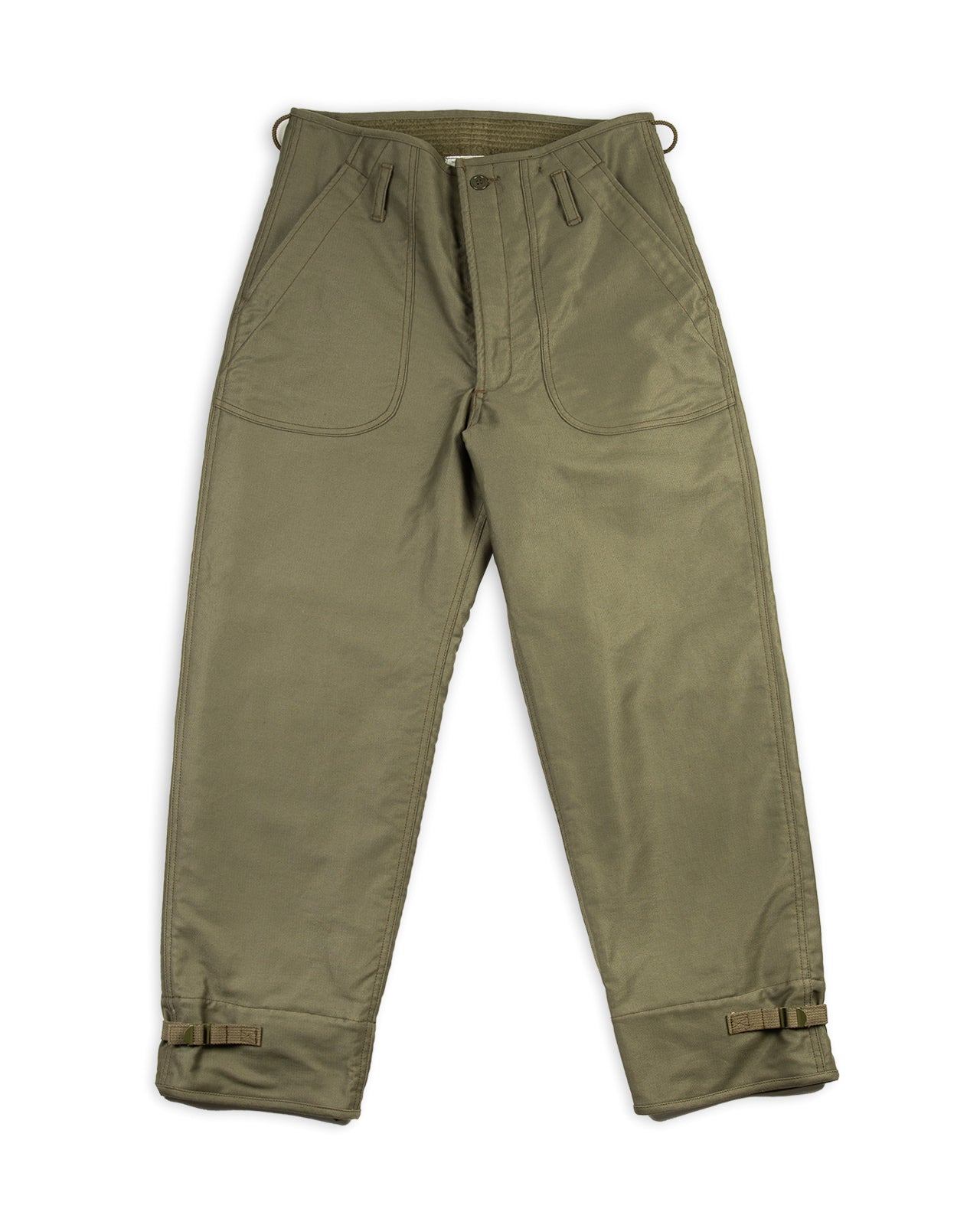 The Real McCoy's U.S.N. A-2 Deck Trousers - Olive - Standard & Strange